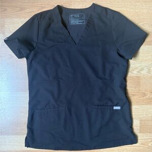 Figs Black Short Sleeve Women's Top
